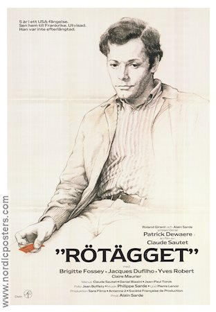 Rötägget 1980 poster Patrick Dewaere Claude Sautet