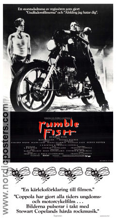 Rumble Fish 1983 poster Matt Dillon Mickey Rourke Nicolas Cage Francis Ford Coppola Motorcyklar Kultfilmer Gäng