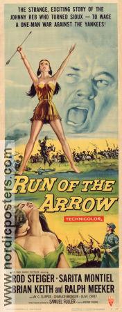 Run of the Arrow 1957 poster Rod Steiger Sara Montiel Samuel Fuller Affischen från: Australia