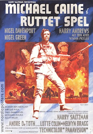 Ruttet spel 1969 poster Michael Caine Nigel Davenport André De Toth Hitta mer: Nazi Krig