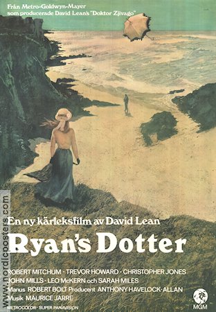 Ryans dotter 1970 poster Robert Mitchum Sarah Miles David Lean Musik: Maurice Jarre Strand Romantik