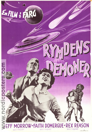 Rymdens demoner 1955 poster Jeff Morrow Faith Domergue Rex Reason Joseph M Newman