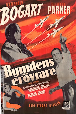 Rymdens erövrare 1950 poster Humphrey Bogart Eleanor Parker Flyg