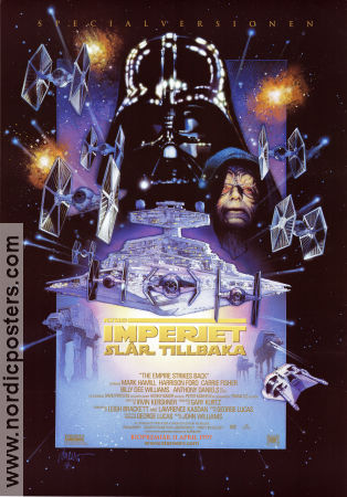 Rymdimperiet slår tillbaka 1980 poster Mark Hamill Harrison Ford Carrie Fisher George Lucas Hitta mer: Star Wars Rymdskepp