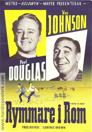 Rymmare i Rom 1952 poster Van Johnson Paul Douglas Joseph Calleia Clarence Brown