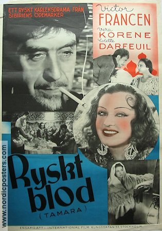 Ryskt blod 1939 poster Victor Francen Rökning Ryssland