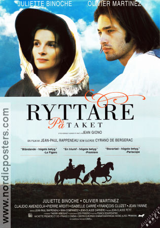 Ryttare på taket 1994 poster Juliette Binoche Hästar