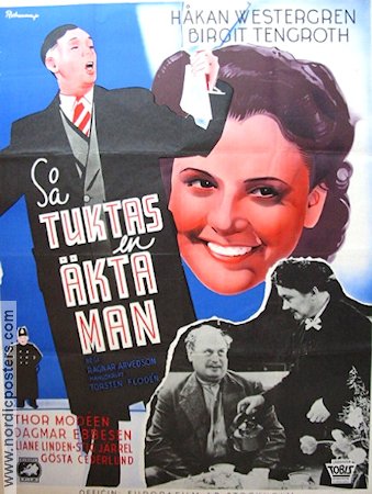 Så tuktas en äkta man 1941 poster Håkan Westergren Birgit Tengroth Thor Modéen Dagmar Ebbesen Eric Rohman art Hitta mer: Large poster