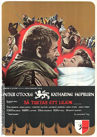 Så tuktas ett lejon 1968 poster Peter O´Toole Katharine Hepburn Anthony Hopkins Anthony Harvey