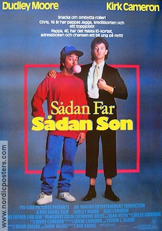 Sådan far sådan son 1987 poster Dudley Moore Kirk Cameron Margaret Colin Rod Daniel Barn