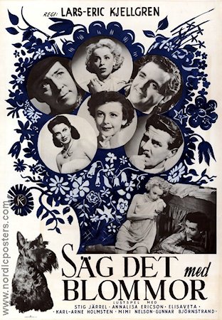 Säg det med blommor 1951 poster Stig Järrel Annalisa Ericson