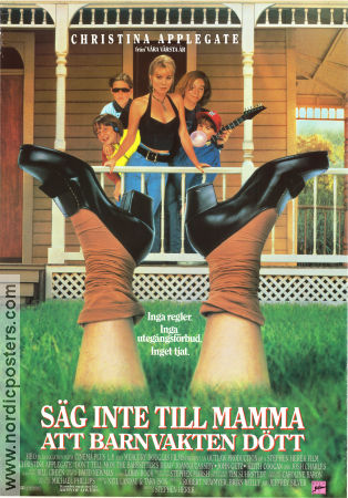 Säg inte till mamma 1991 poster Christina Applegate Joanna Cassidy John Getz Stephen Herek