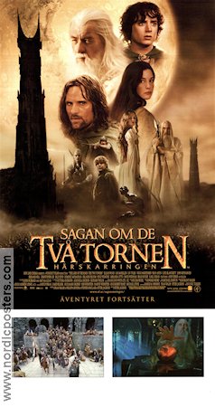 Sagan om de två tornen 2002 poster Elijah Wood Ian McKellen Liv Tyler Viggo Mortensen Orlando Bloom Christopher Lee Peter Jackson Hitta mer: Lord of the Rings