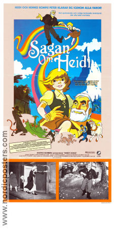 Sagan om Heidi 1982 poster Robert Taylor Animerat Filmbolag: Hanna-Barbera Berg