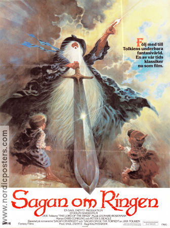 Sagan om ringen 1978 poster Christopher Guard Ralph Bakshi Animerat Text: JRR Tolkien