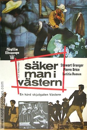 Säker man i västern 1966 poster Stewart Granger