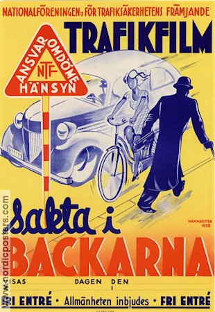 Sakta i backarna 1938 affisch Hitta mer: NTF Bilar och racing