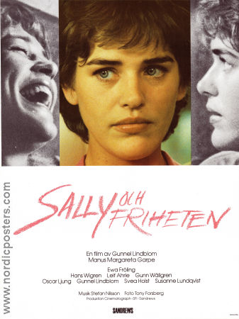 Sally och friheten 1981 poster Ewa Fröling Gunnel Lindblom Text: Margareta Garpe