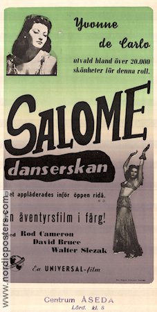 Salome danserskan 1945 poster Yvonne De Carlo Rod Cameron David Bruce Charles Lamont