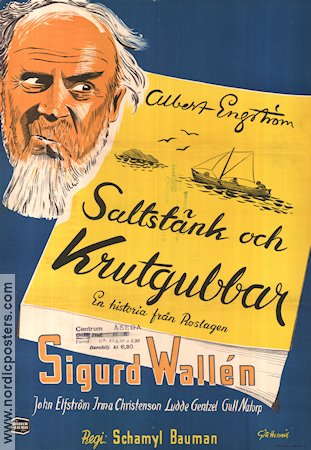 Saltstänk och krutgubbar 1946 poster Sigurd Wallén John Elfström Ludde Gentzel Albert Engström Schamyl Bauman Skärgård