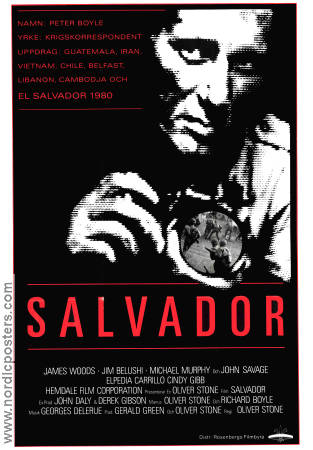 Salvador 1986 poster James Woods Jim Belushi Michael Murphy Oliver Stone