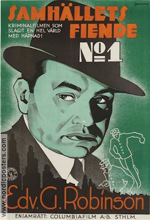 Samhällets fiende no 1 1935 poster Edward G Robinson John Ford Eric Rohman art