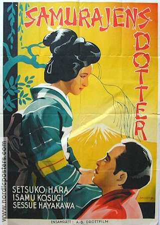 Samurajens dotter 1937 poster Setsuko Hara Asien