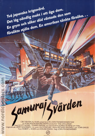 Samurajsvärden 1982 poster Scott Glenn Toshiro Mifune Donna Kei Benz John Frankenheimer Asien Kampsport