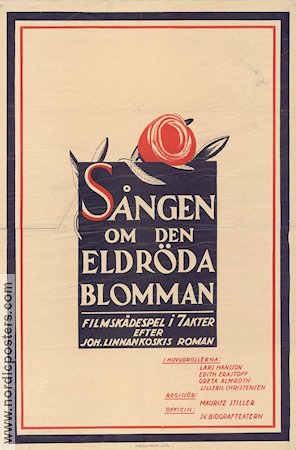 Sången om den eldröda blomman 1919 poster Lars Hanson
