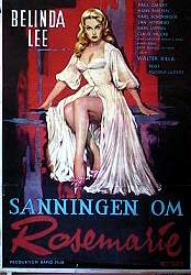 Sanningen om Rosemarie 1959 poster Belinda Lee Damer