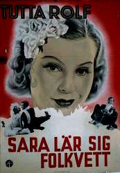 Sara lär sig folkvett 1937 poster Tutta Rolf Håkan Westergren