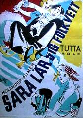 Sara lär sig folkvett 1937 poster Tutta Rolf Håkan Westergren