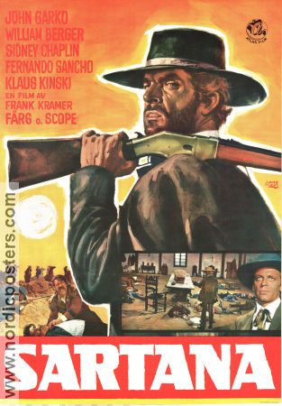 Sartana 1968 poster John Garko Klaus Kinski Frank Kramer Affischkonstnär: Walter Bjorne Vapen