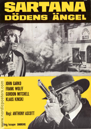 Sartana dödens ängel 1971 poster John Garko Frank Wolff Klaus Kinski Giuliano Carnimeo