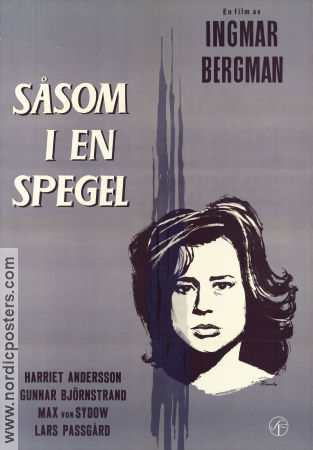 Såsom i en spegel 1961 poster Harriet Andersson Ingmar Bergman