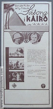 Säsong i Kairo 1934 poster Renate Müller Willy Fritsch