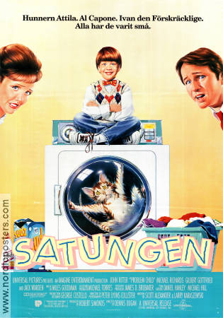 Satungen 1990 poster Michael Oliver John Ritter Dennis Dugan Katter Barn