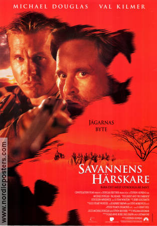 Savannens härskare 1996 poster Michael Douglas Val Kilmer Tom Wilkinson Stephen Hopkins Hitta mer: Africa