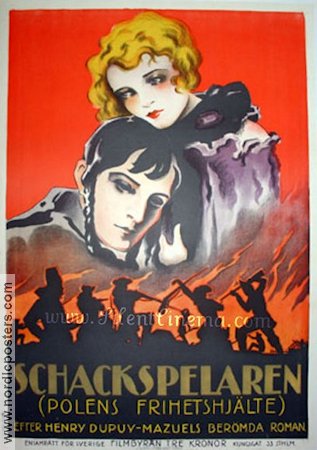 Schackspelaren 1927 poster Pierre Blanchar Raymond Bernard