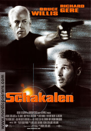 Schakalen 1997 poster Bruce Willis Richard Gere Sidney Poitier Michael Caton-Jones