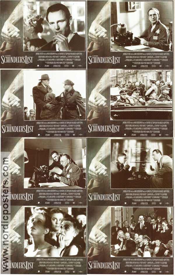 Schindler´s List 1993 lobbykort Liam Neeson Ralph Fiennes Ben Kingsley Steven Spielberg Hitta mer: Nazi