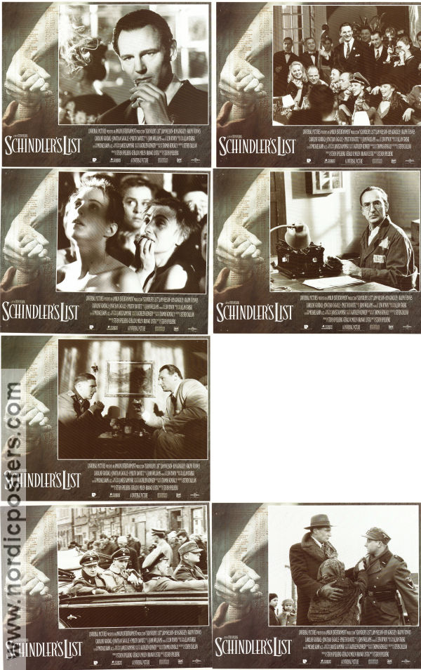 Schindler´s List 1993 lobbykort Liam Neeson Ralph Fiennes Ben Kingsley Steven Spielberg Hitta mer: Nazi