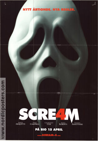 Scream 4 2011 poster Neve Campbell Courteney Cox David Arquette Wes Craven