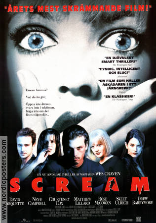 Scream 1996 poster David Arquette Wes Craven