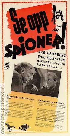 Se opp för spioner 1942 poster Åke Grönberg