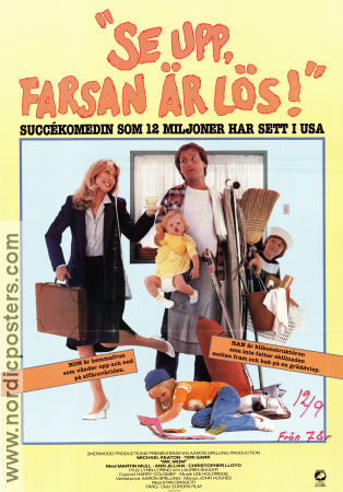 Se upp farsan är lös 1983 poster Michael Keaton Teri Garr Frederick Koehler Stan Dragoti Barn