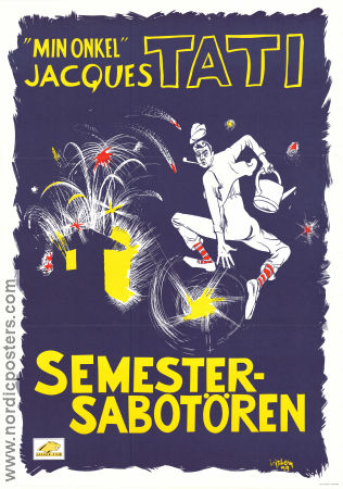 Semestersabotören 1953 poster Nathalie Pascaud Micheline Rolla Jacques Tati Resor