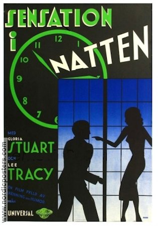 Sensation i natten 1933 poster Gloria Stuart Lee Tracy