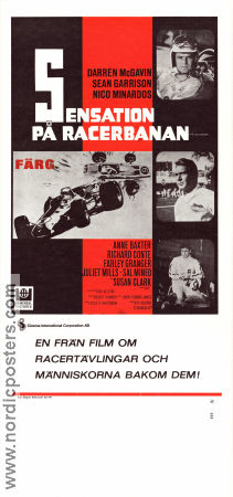 Sensation på racerbanan 1970 poster Darren McGavin Sean Garrison Susan Clark Leslie H Martinson Bilar och racing