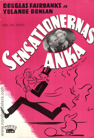 Sensationernas anka 1951 poster Douglas Fairbanks Jr Val Guest